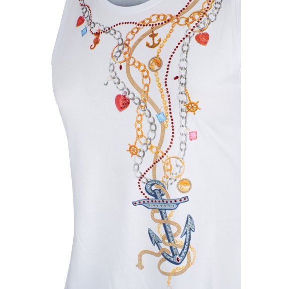 Yes Zee White Cotton Tops & T-Shirt - Picture 3 of 4